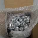 MTLEE 20 Pcs Disco Balls Decorations Assorted Size Party Decor Disco Ball Ornaments Mirror Mini Large Hanging with Rope for Wedding Festival Stage Prop (2.4 Inch, 2 Inch, 1.6 Inch, 1.2 Inch, Silver)