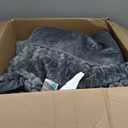 BEDELITE Fluffy King Size Comforter Set - Grey Fleece Soft Comforter for King Size Bed, Luxury Warm Bedding Set for Winter, Fuzzy Bed Set 3 Pieces (1 Comforter, 2 Pillowcases)