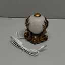 Led Lighted Animated Decor Halloween Crystal Ball with Fog, Skeleton Hand Holder Mystic Psychic Decorations Halloween Large Crystal Ball Lamp Centerpiece Decor for Home