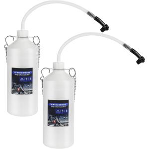 1L Brake Bleeder Bottle 2 Pack | One Person Brake Fluid Bleeding kit with Tube & Rubber Connector for Collect Brake Fluid, Brake Fluid Catch Bottle for Car Motorcycle ATV