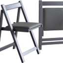 FUNROLUX Folding Dining Chairs with Padded Seats 2 Pack Wooden Folding Chairs for Kitchen Table Event Party Indoor 198LB Weight Capacity (Grey)