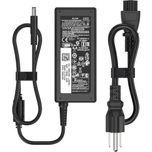 65W 45W AC Laptop Charger Compatible with Dell Inspiron 15 13 5368 5378 7347 7348 7359 3558 3567 5558 5559 5567, Latitude 3490 3590, XPS 13 9350 9360, Vostro 3558 3559, 4.5mm Small Black Tip Adapter