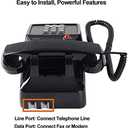 HTMengt Retro Traditional Landline Phone (Ringing Indicator), Classic 2500 Analog Desk Phone Hearing Aid for Elder, Vintage Corded Desk Telephone for Landline Large Button,Old School Phone Home,Black