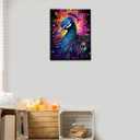 Tucocoo Beautiful Peafowl Paint by Number for Adults, Easy DIY Oil Painting Kits on Canvas with Brushes and Acrylic Pigment, Graffiti Animal Black Colorful Picture for Home Decor 16x20inch (Frameless) (Artwork-25)