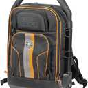 Klein Tools 55604 Rolling Tool Backpack, Tool Bag with 28 Pockets, Heavy Duty Retractable Handle, Large Storage Interior, 3-Inch Wheels , 
Black/Orange