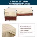 Patio Outdoor Sectional Cover-L-Shaped Patio Furniture Covers Waterproof Rip-Stop Anti-UV 600D Heavy Duty Outdoor Couch with 3 Air Vent Sofa Cover,Right 104''L (83''L) 32''D 31''H