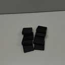CasterMaster Non-Slip Furniture Pads Square Rubber Anti-Skid Caster Cups, Anti-Sliding Floor Protectors for Furniture (Black, 2'' x 2'' (Pack of 8)
