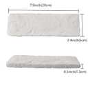 40 Pcs White Thin Brick Veneers, 2.4" x 7.9" Wall Brick, 3D Faux Brick for Kitchen Backsplash, Fireplace, Living Room, Interior and exterior wall decoration (7 sq.ft) (White)