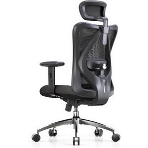 SIHOO M18 Ergonomic Office Chair, High Back Mesh Desk Chair with Adjustable Headrest & Lumbar Support, 330lbs Capacity Computer Chair with 2D Armrests & Wide Cushion, Tilt Lock, for Home Office-Black