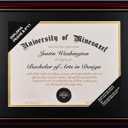 Solid Wood Diploma Frame 8.5 x 11 Certificate Frames with Black Mat or 11x14 Document without Mat as Graduation Picture Frame