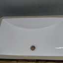 Moen White Vitreous China Undermount Sink, 23.625 X 14.75 X 7 Inch Rectangle Bathroom Sink with a High Gloss Porcelain Finish for Vanity Countertop Placement, BGCW10RU1223