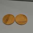PATIKIL Bamboo Wood Saucer, 2 Pack 3.5 Inch Round Wooden Plant Drainage Tray Bonsai Plants Saucer Succulent Pot for Home Balcony