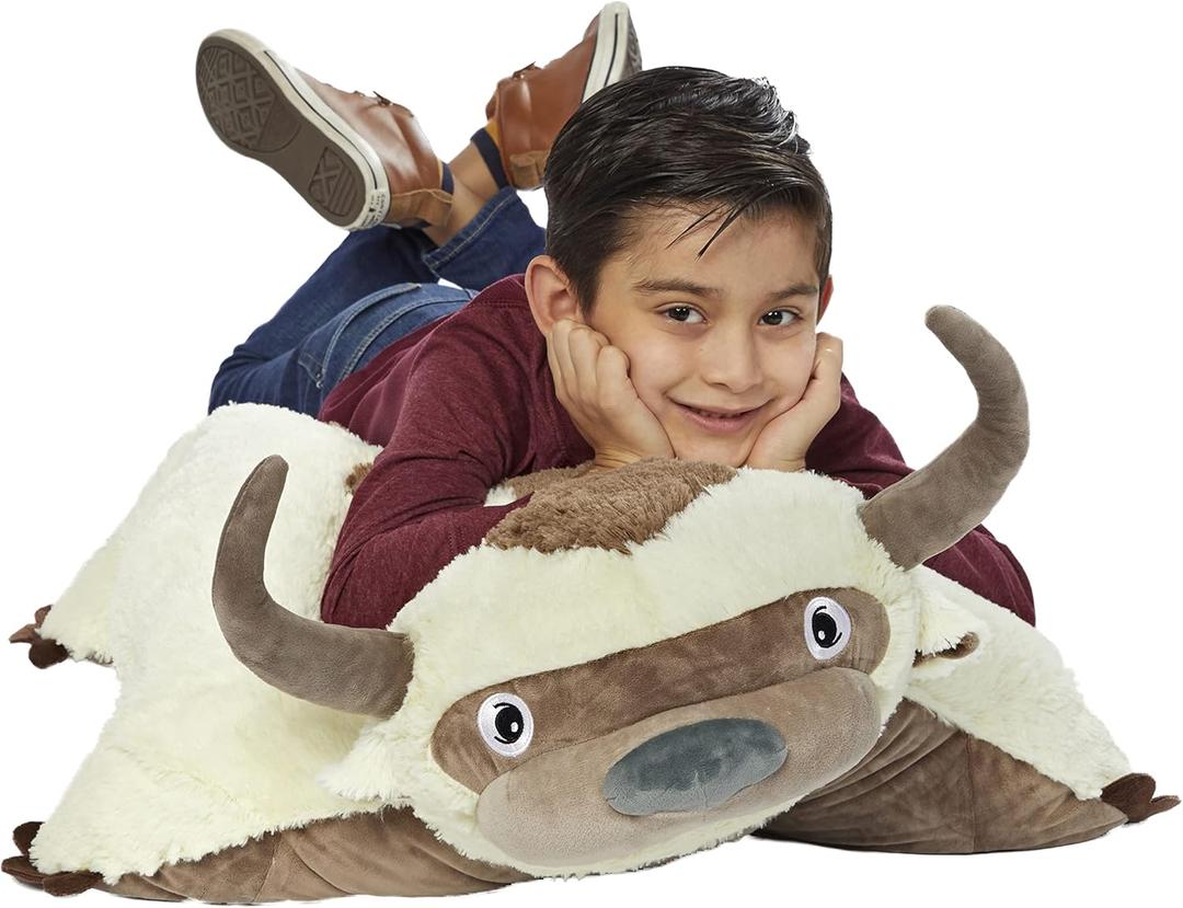 Pillow Pets 30 Jumboz Appa Stuffed Animal, Nickelodeon Avatar: The Last Airbender Plush Toy, white