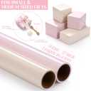 HairChrysm Gift Wrapping Paper 2 Rolls - 17x33 Ft - Pearlescent Pink Gift Wrap Supplies Decorations for Valentine's, Girls Birthday, Christmas, Wedding, Baby Shower, 2 Colors
