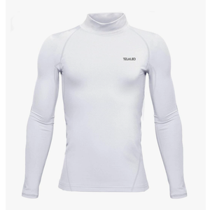 Youth Boys Girls Thermal Compression Shirt Fleece Lined Turtle Neck Top Athletic Base Layer Undershirt Size M