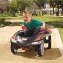 Little Tikes Jett Car Racer Black, Ride On Car with Adjustable Seat Back, Dual Handle Rear Wheel Steering, Racing Control, Kid Powered Fun, Great Gift for Kids, Toys for Girls Boys Ages 3-10 Years