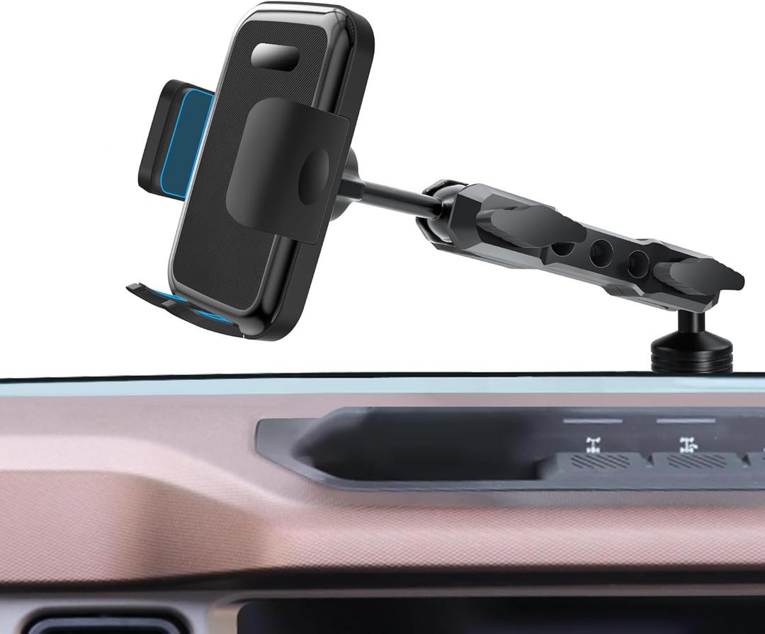 Phone Mount Holder for Ford Bronco 2021 2022 2023 2024 2025 2026 2/4 Door, Phone Mount for All Mobile Phones, OEM Screws Dash Mount Install, for Ford Bronco Accessories (Not for Bronco Sport)