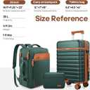 UKEIN Luggage Sets 3 Piece, PC Hardside Carry On Luggage 28Inch With Spinner Wheels with TSA Lock, Carry On Suitcase Set With Travel Backpack for Men (Green, 3 piece set (28inch))