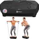 Lifepro Vibration Plate Exercise Machine with Magnetic Acupoints - Full Body Vibration Platform for Beginners and Recovery - Ideal Lymphatic Drainage Massager for Muscle Toning and Overall Fitness (Compact Black)