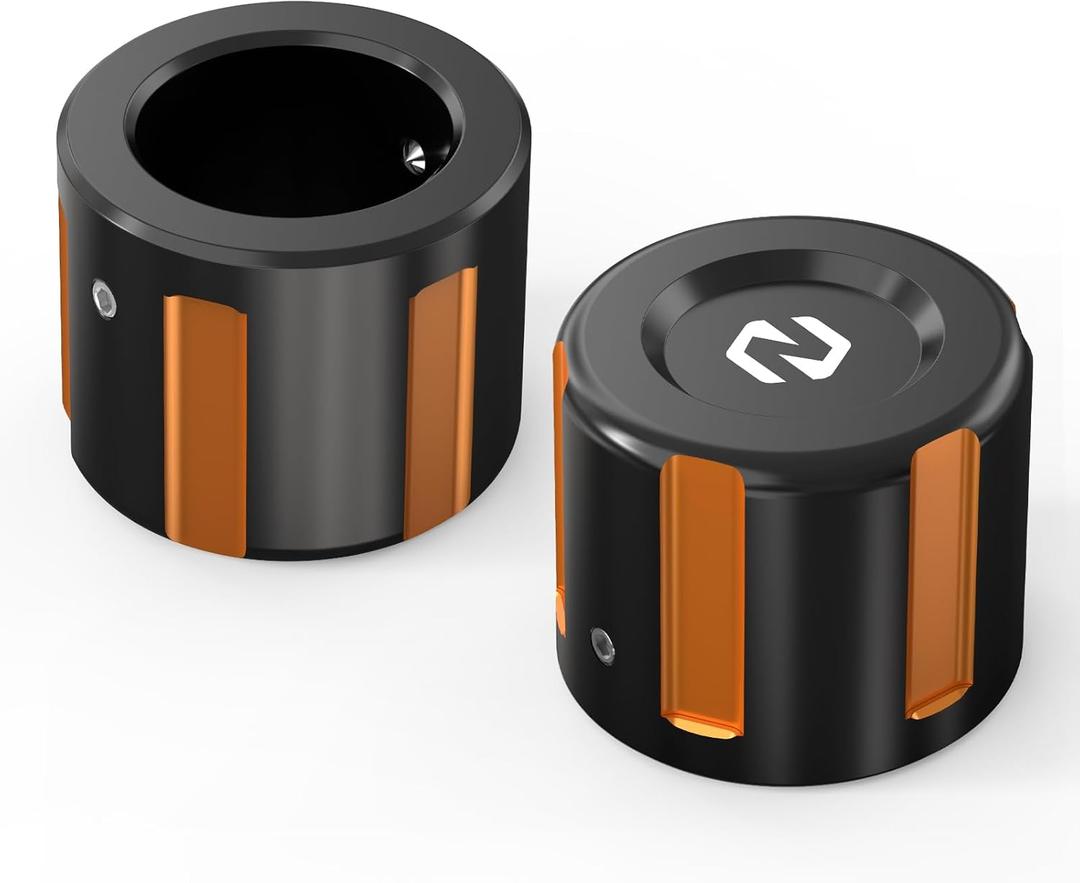 NICECNC Orange Aluminum Front Hub Cover Front Axle Nut Covers Compatible with Harley Breakout FXBRS 114 2018-2020, Electra Glide Classic FLHTC 2008-2013, V-Rod VRSCX 2007, See Fitment