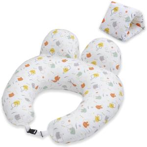 MAGIC ELEPHANT Nursing Pillow for Breastfeeding, Plus Size Breastfeeding Pillow for Mom with Adjustable Waist Strap and Removable Cotton Cover