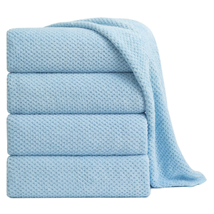 Extra Large Bath Towel Sheet Set 35x70 Inches - Oversized Bath Towels Set, Large Microfiber - Quick Dry,Lightweight,Super Soft,Highly Absorbent Towel Set for Bathroom,Hotel,SPA,Pack of 4(Turquoise)