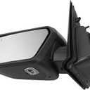 Manual Folding Heated Side Door Mirror For 2021 2022 2023Ford F150 11pin Models Only, Left Driver Side Wing Mirror W/Blind Spot Indicator (Left Driver Side)