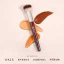 BK BEAUTY 116 SMALL ROUND COMPLEXION BRUSH Compact Round Makeup Brush for Precise Blending of Cream Blush, Contour, Bronzer & Foundation, Vegan Bristles