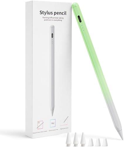 Stylus Pen for iPad 2018-2026, Magnetic Adsorption, Tilt Sensitivity, Pixel Precision, Pencil for iPad A16 10th/9th/8th/7th/6th Gen, iPad Air 11/13 M2/M3/5/4/3, Pro 11/12.9/13 M4, Mini 5/6/A17 Pro, Green