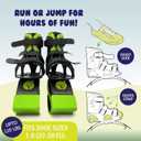 New Bounce Jumping Shoes - Kangaroo Jumping Shoes for Kids - Exercise Moon Shoes - Bouncy Shoes for Ages 8-12 - Size 1-6 (32-38 EU)