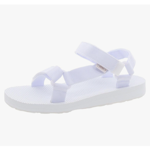 Womens Aruba Textured Flatform Sandals White, Size 41