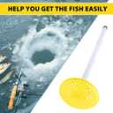 Sunyeeki Ice Fishing Skimmer, Detachable Ice Fishing Scooper with Long Handle, No More Bending Over to Scoop Out Ice While Ice Fishing