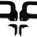 ABS Silver Rearview Mirror Cover Side Mirror Protector Exterior Decoration for Hummer H2 2003-2009 (Black)