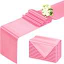BDDC Pink Table Runner 12x108 Inch - 12 Pack Satin Table Runners, Smooth Table Runner for Party Wedding Banquets Birthday