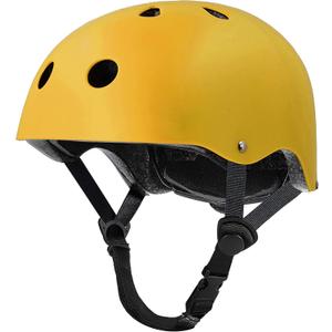 Tourdarson Skateboard Helmet Impact Resistance Ventilation for Youth & Adults (Yellow, Medium)