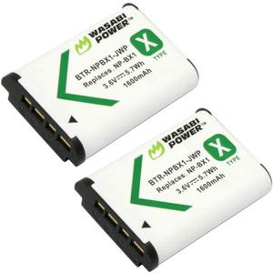 Wasabi Power NP-BX1 Battery (2-Pack) for Sony NP-BX1/M8, ZV-1, ZV-1 II, Cyber-Shot DSC-HX95, HX99, HX350, RX1, RX1R II, RX100 (II/III/IV/V/VA/VI/VII), FDR-X3000, AS300, and More