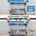 SAYZH Over The Sink Dish Drying Rack, Adjustable (25.5 to 33.5 inch) 2 Tier Metal Steel Dish Drying Racks for Kitchen Counter with Hooks Paper Towel Utensil Cup Holder Sink Caddy (Black)