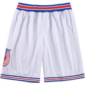 Men's Basketball Shorts Space Movie Active Sports Shorts Halloween Costumes (X-Large, White)