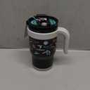 REDUCE 14 Oz Coldee Kids Tumbler with Lid and Straw - Coldee Insulated Travel Mug - Spill-Proof, Sweatproof Stainless Steel, BPA-Free - Includes Handle, Reusable Silicone Straw - Galaxy