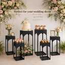 NUPTIO Black Pedestal Stand for Party, Heavy Duty, 29.5"/25.6"/21.7" Tall