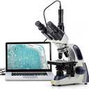 Swift SW380T 40X-2500X Research-Grade Trinocular Compound Lab Microscope with 1.3mp Camera and Software Windows and Mac Compatible and Slide
