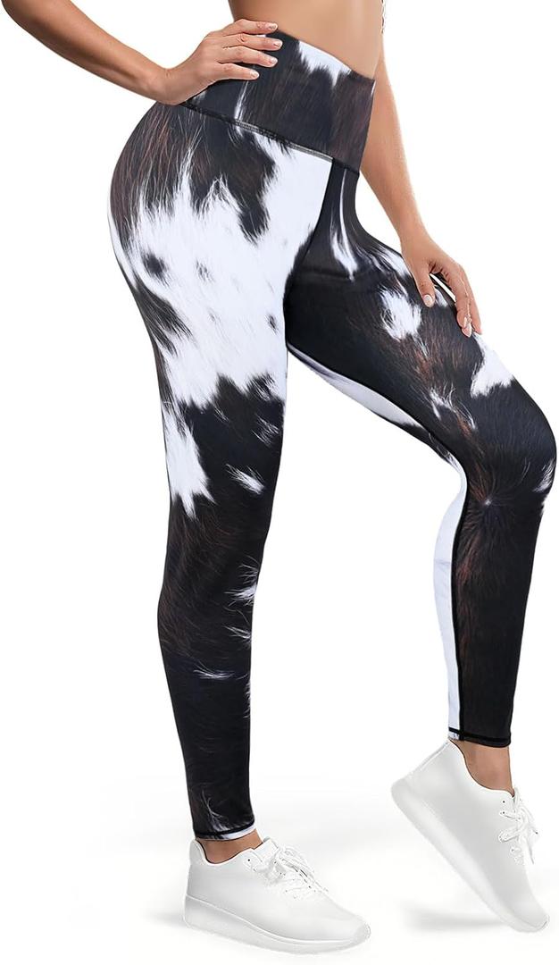 High Waisted Yoga Pants for Women 4-Way Stretch Soft Running Workout Leggings Athletic Yoga Pants (Brown, XXL)