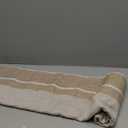 SIELUNO Coffee Table Cover, Rustic Farmhouse Rectangle Table Cloth Cotton Linen Waterproof with Pockets and Tassel for Living Room Decoration - Coffee Stripes - 20x60 Inch