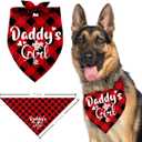 Daddy's Girl Dog Bandana - Printed Pet Scarf Accessories for Small, Medium & Large Dogs - Perfect for Dog Birthday, Christmas & Father's Day Parties