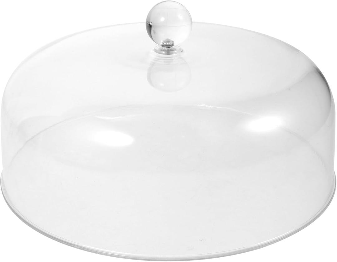 9" Clear Cake Dome Acrylic Cake Display Cover Round Cake Cover Dessert Diaplay Stand Lid with Knob Transparent Food Loaf Cake Cloche for Party Wedding Hotel