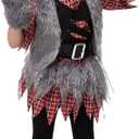 Spooktacular Creations Werewolf Costume for Kids, Scary Halloween Costume for Girls, Wolf Outfit Set for Girls (Gray)