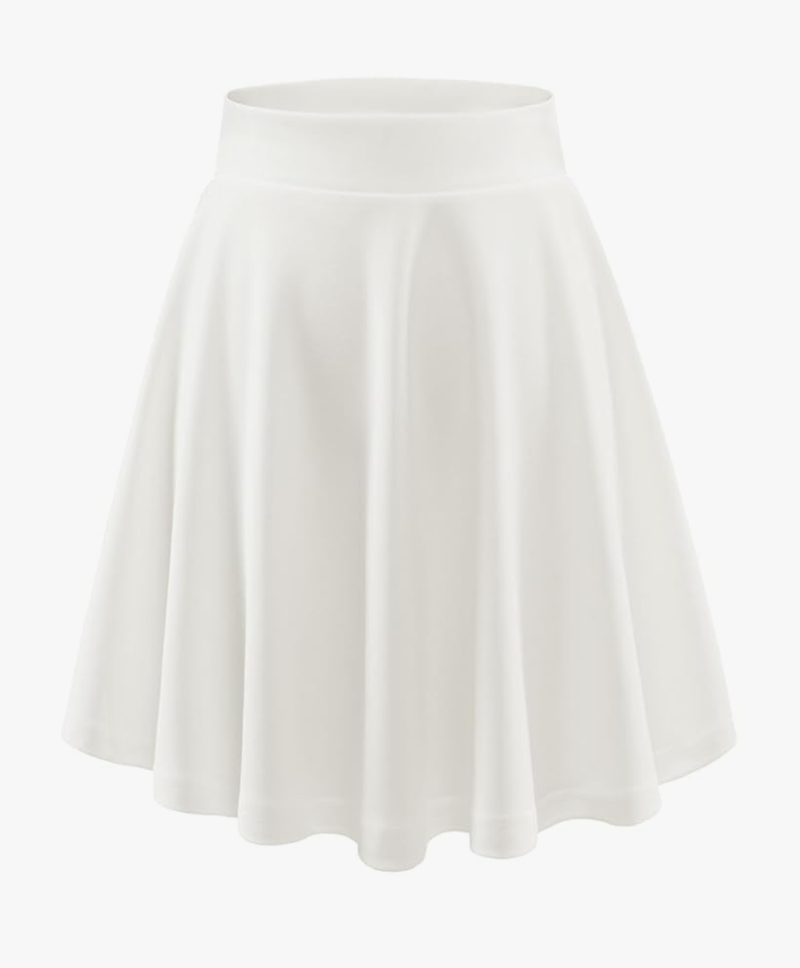 DRESSTELLS Women's Casual Skirt 2025, Stretchy High Waist Aline Mini Skater Skirts, SizeM