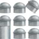 VIVIDA 1-3/8" Fence Post Caps, Chain Link Post Caps, Galvanized Steel, for 1-3/8" OD Pipe, Chain Link Fence Parts, 8 PCS