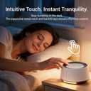BGOVERSS White Noise Sound Machine with 20 Soothing Sounds, 10 Colors Night Light Sleep Machines Home Office Travel, 5 Timers and Memory Feature Sound Machine for Nursery Baby Kids Adults (White)