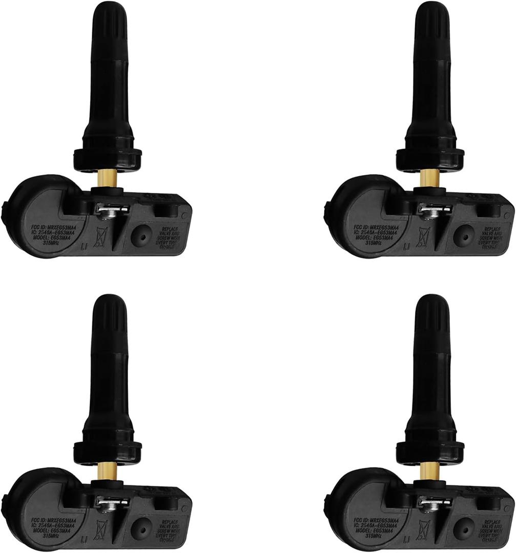 4Pcs Tire Pressure Sensor, 13598771 13598772 13586335 Programmed 315MHz (TPMS) Tire Pressure Monitoring System Sensor for 2004-2017Chevy/2007-2015GMC/ 2007-2014 Buick /2008-2009Hummer